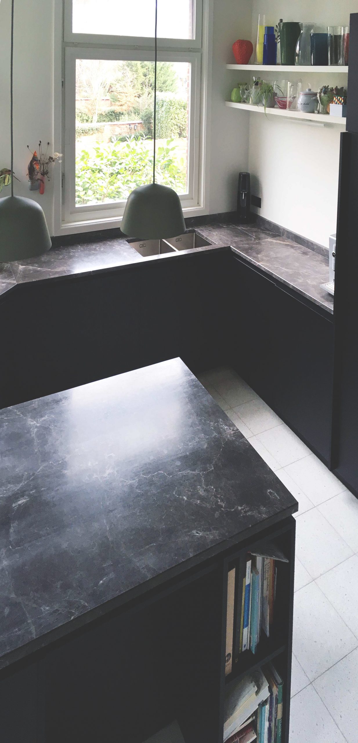 photograph of a kitchen interior with black furniture-(c) an vanderhoydonck